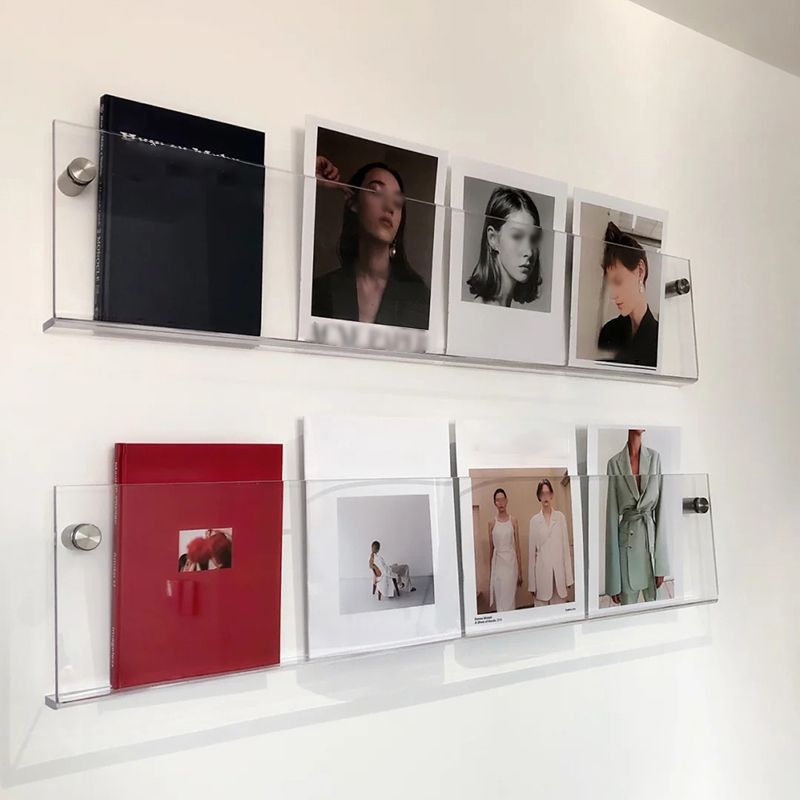 Contemporary Style Bookcase Wall Mounted Transparent Bookshelf for Office and Study Room Clearhalo 'Bookcases' 'furn' 'furn_bookcases' 'Furniture' 'furniture_bookcases' 'Office Furniture' 1200x1200_dbafdcc8-ec66-4f03-b0aa-27f846c7ca2f