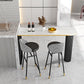 Kitchen Stone Top Counter Table Metal Base 42-inch Height Industrial Bar Table Clearhalo 'Bar Furniture' 'Bar Tables' 'bar_tables' 'furn' 'furn_bar_tables' 'Furniture' 'furniture_bar_tables' 'Kitchen & Dining Furniture' 1200x1200_dbaffaa1-6b24-4015-81e7-867fda9d6e5a