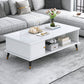 Rectangle White and Grey Modern Coffee Table with Four Legs for Living Room Clearhalo 'Coffee & Accent Tables' 'Coffee Tables' 'coffee_tables' 'furn' 'furn_coffee_tables' 'Furniture' 'furniture_coffee_tables' 'Living Room Furniture' 1200x1200_dbb33789-ddb9-42bd-9c34-5b41f729d625