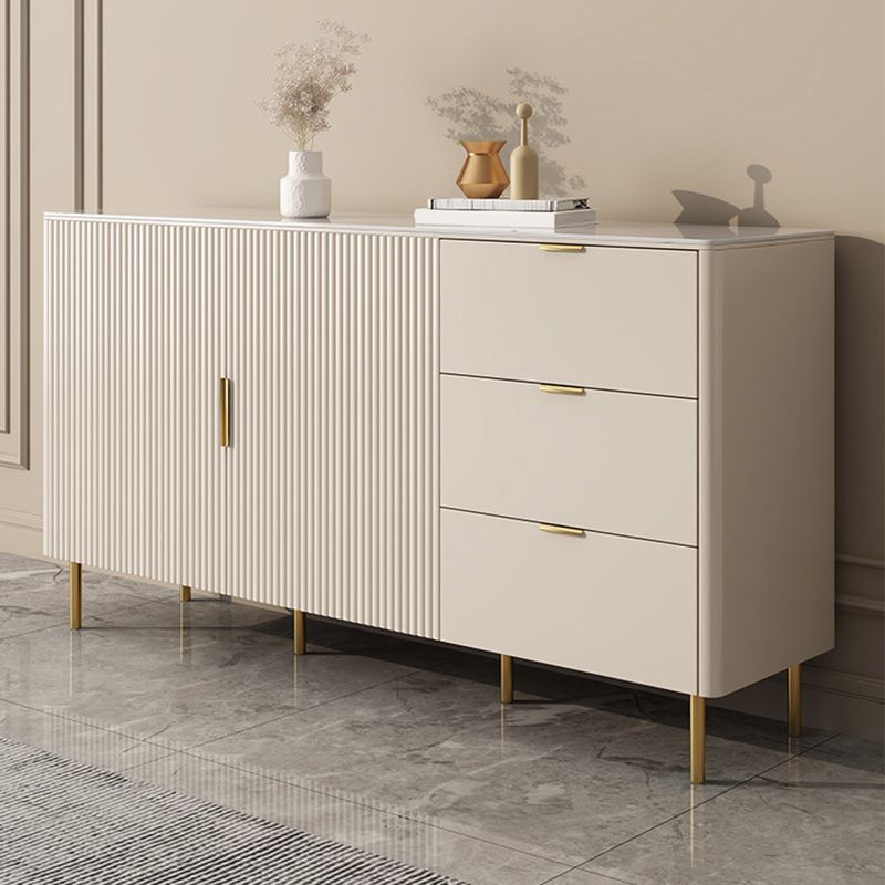 Sintemporagolo Sintelled Stoned Sideboard Cabinet Sideboard di archiviazione di lusso con cassetti e porte