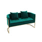 Contemporary 27.55" H Metal Frame Solid Color Velvet Tuxedo Arm Sofa Clearhalo 'furn' 'furn_sofas' 'Furniture' 'Living Room Furniture' 'Sofa' 'sofas' 1200x1200_dbb4b5cf-c876-4f95-b7fb-f9cc60dddffe