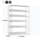 Modern Open Storage Bookcase 12" W Iron Frame Bookshelf with Shelves Clearhalo 'Bookcases' 'furn' 'furn_bookcases' 'Furniture' 'Office Furniture' 1200x1200_dbb63e13-e26c-4e3f-9a54-313efd6b2ec5