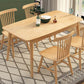 Table à manger en bois Nordic Glam Table rectangulaire à manger avec pieds en bois
