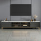 Console porta TV in pietra Console multimediale per TV con contenitore chiuso con gambe