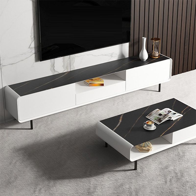 Stone TV Media Console moderno soporte multimedia para TV para sala de estar