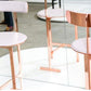 Glam Faux Leather Bar Stool Low Back Counter Bar Stool for Home