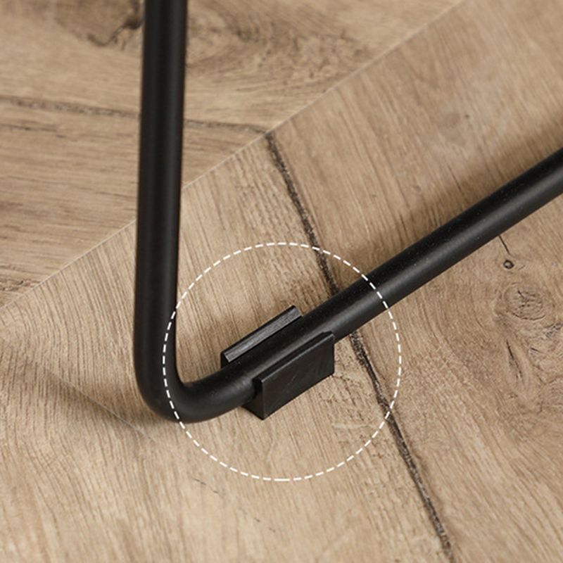 Industrial Faux Leather Bar Stools Metal Barstool in Black and Brown