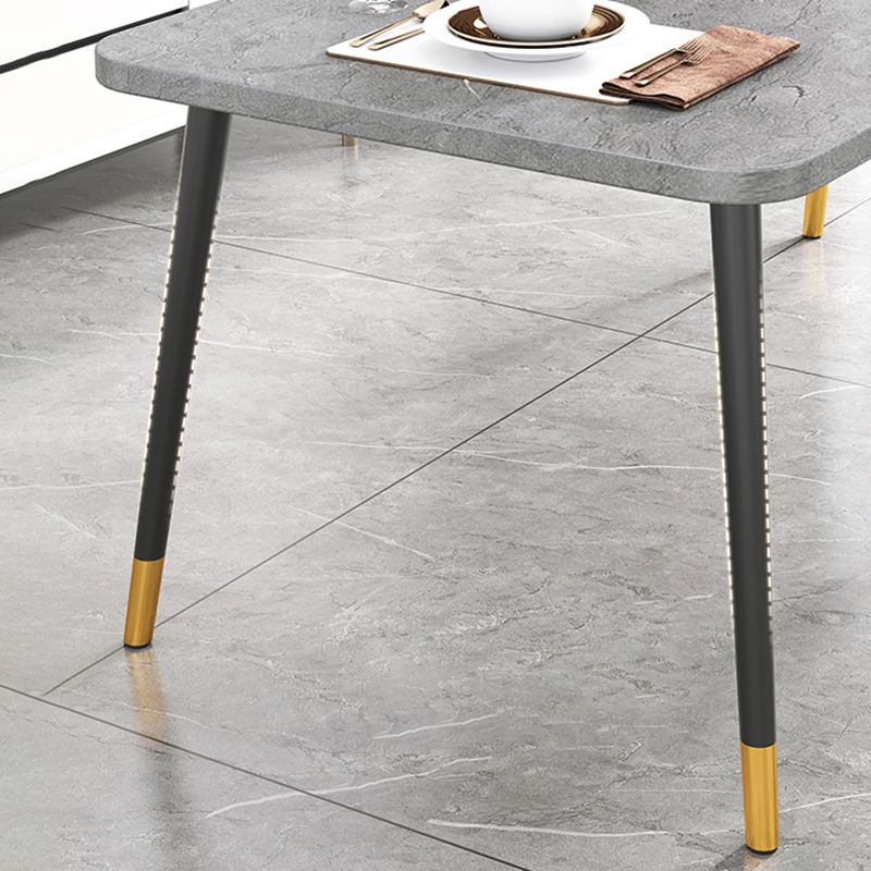 Industrial Style MDF Dining Table 4 Legs Carbon Steel Base Rectangle Table for Home Clearhalo ' dining_table' 'Dining Tables & Seating' 'Dining Tables' 'furn' 'furn_dining_table' 'Furniture' 'furniture_dining_table' 'Kitchen & Dining Furniture' 'kitchen&dining_furn' 'kitchen' 'kitchen_dining_table' 1200x1200_dbb9ae30-7b1e-4867-ba28-a623305729c3