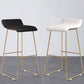 Glam Counter Round Bar Stool Armless Leather Bar Stool with Footrest Iron Base Clearhalo 'Bar Furniture' 'Bar Stools' 'bar_stools' 'furn' 'furn_bar_stools' 'furniture_bar_stools' 'Kitchen & Dining Furniture' 'kitchen&dining_furn' 'kitchen' 'kitchen_furn' Furniture' 1200x1200_dbba48d4-a3da-4689-a05a-86c1a25b91a1