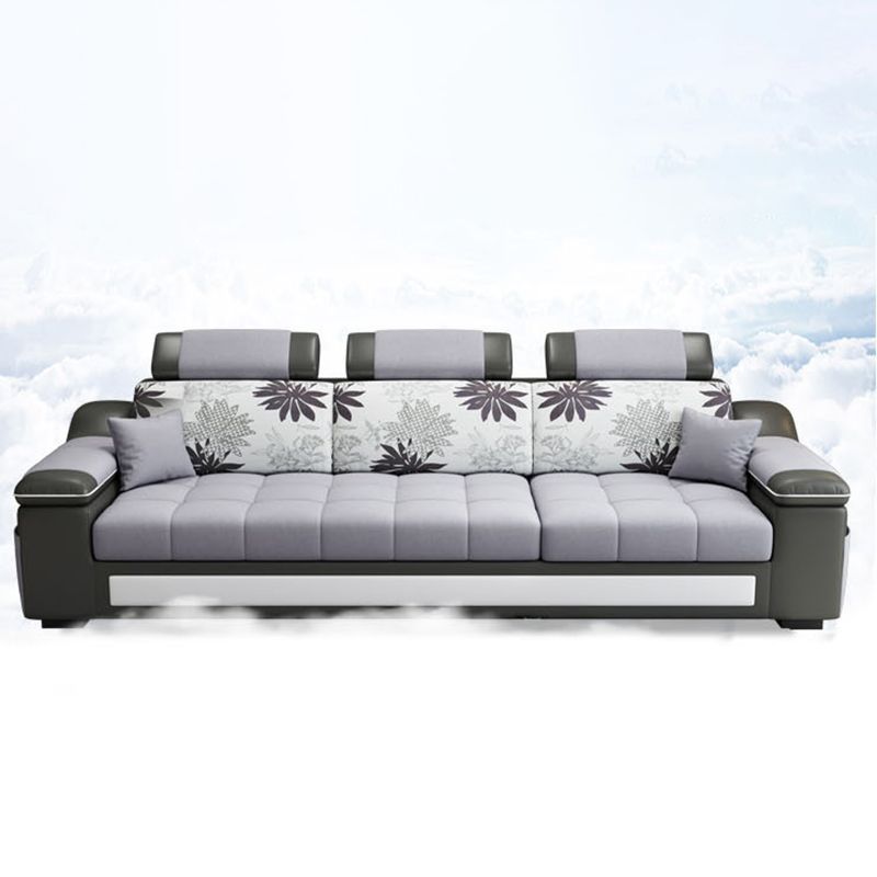 Pillow Top Arm Modular Settee Furniture 3-seater Sofa and Chaise with Pillows Clearhalo 'furn' 'furn_sectionals' 'Furniture' 'furniture_sectionals' 'kitchen' 'kitchen_sectionals' 'Living Room Furniture' 'Sectionals' 1200x1200_dbbb0922-d17e-42fb-8fbd-e8058494ead1