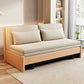 Contemporary Foldable Futon Sleeper Solid Wood Futon Sleeper Sofa with Storage
