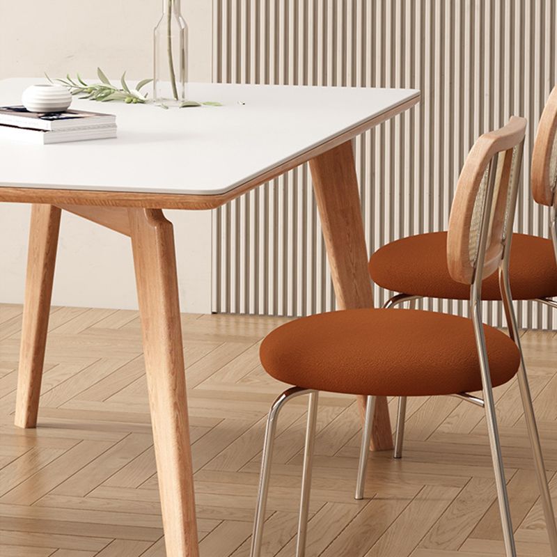 Contemporary Kitchen Dinner Table Rectangle 4 Legs Dining Table Clearhalo 'Dining Tables & Seating' 'Dining Tables' 'dining_table' 'furn' 'furn_dining_table' 'Furniture' 'Kitchen & Dining Furniture' 1200x1200_dbbc3f38-034e-443d-b037-5010e701d225