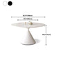Round White-black Stone Dining Table Modern Turntable Furniture With Pedestal Base Clearhalo 'Dining Tables & Seating' 'Dining Tables' 'dining_table' 'furn' 'furn_dining_table' 'Furniture' 'Kitchen & Dining Furniture' 1200x1200_dbbf29ca-0381-48b0-ad66-7a00fe85f26c