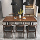 Industrial Rectangle Dining Table Solid Wood Top Dining Table with Double Pedestal Base Clearhalo 'Dining Tables & Seating' 'Dining Tables' 'dining_table' 'furn' 'furn_dining_table' 'Furniture' 'Kitchen & Dining Furniture' 1200x1200_dbbf7c5f-a60d-4d9e-a3ef-b481b6ca163f