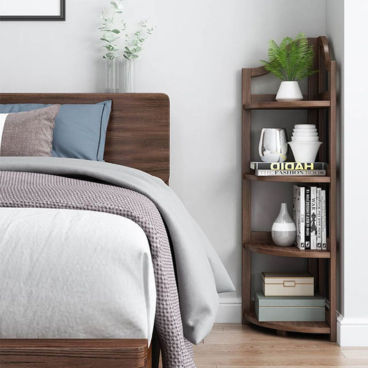 Moderne stijl Open Back boekenplank Verticale houten boekenkast met planken