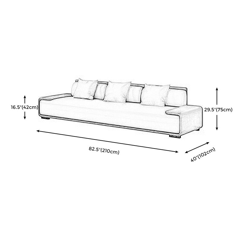 Assembled Genuine Leather Living Room Recessed Arm Modular Sofa & Chaise Clearhalo 'furn' 'furn_sectionals' 'Furniture' 'furniture_sectionals' 'kitchen' 'kitchen_sectionals' 'Living Room Furniture' 'Sectionals' 1200x1200_dbc2dc66-fe13-45fa-918e-f7ec0f78cd9f