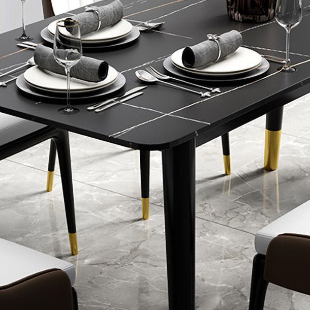 1/5/7 Pcs Metal Contemporary Dining Room Set with Rectangle Table Dining Set Clearhalo 'Dining Room Sets' 'Dining Tables & Seating' 'dining_room_set' 'furn' 'furn_dining_room_set' 'Furniture' 'furniture_dining_room_set' 'Kitchen & Dining Furniture' 'kitchen&dining_furn' 'kitchen' 1200x1200_dbc2ef0c-ad22-405a-9f60-f36691b8d3d7