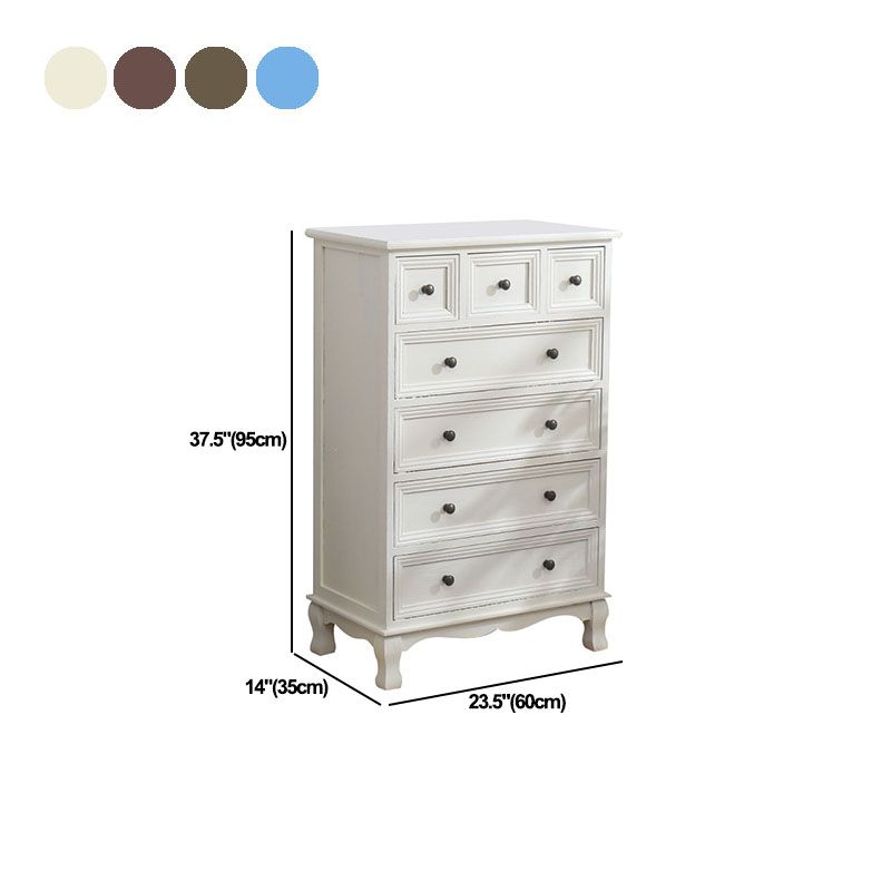Cómoda vintage de madera maciza, cómoda de almacenamiento vertical de 14" de ancho con cajones
