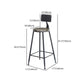29.53" Industrial Bar and Counter Stool Low Back Stool with 4 Black Legs Clearhalo 'Bar Furniture' 'Bar Stools' 'bar_stools' 'furn' 'furn_bar_stools' 'furniture_bar_stools' 'Kitchen & Dining Furniture' 'kitchen&dining_furn' 'kitchen' 'kitchen_furn' Furniture' 1200x1200_dbc3aa49-48fb-4975-8c89-0cc3285d0395