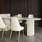 Metal Contemporary Free Form Dining Table Sintered Stone Table for Dining Room Clearhalo ' dining_table' 'Dining Tables & Seating' 'Dining Tables' 'furn' 'furn_dining_table' 'Furniture' 'furniture_dining_table' 'Kitchen & Dining Furniture' 'kitchen&dining_furn' 'kitchen' 'kitchen_dining_table' 1200x1200_dbc44f6a-f4fa-49ac-9013-273347e3cdb1
