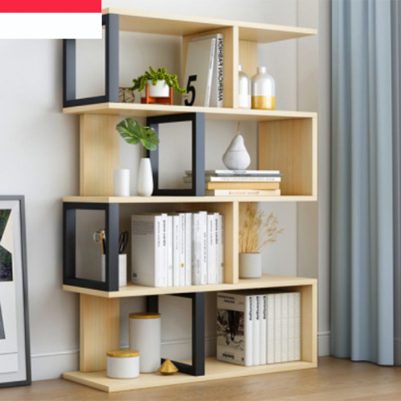 Wood Standard Bookcase Contemporary Style Open Back Bookshelf for Home Office Clearhalo 'Bookcases' 'Furniture' 'furniture_bookcases' 'Office Furniture' 1200x1200_dbc8205d-8a4d-4478-bf55-b5097e2e284f