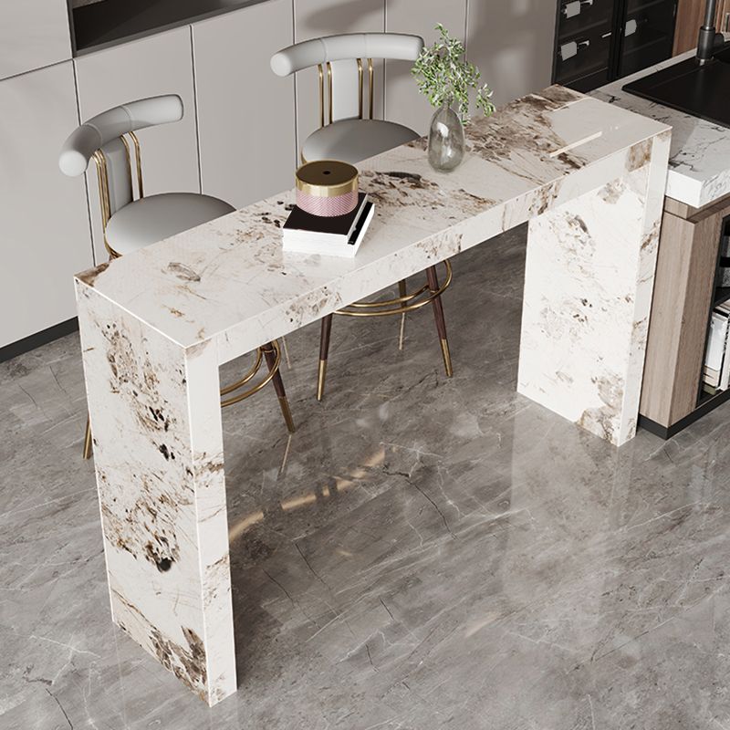 Glam Rectangle Bistro Bar Table Sintered Stone Bar Table for Home Clearhalo 'Bar Furniture' 'Bar Tables' 'bar_tables' 'furn' 'furn_bar_tables' 'Furniture' 'Kitchen & Dining Furniture' 1200x1200_dbca41f1-59c3-4d13-bf66-7170ddc1fc98
