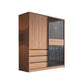 Brown Wardrobe Closet Contemporary Wardrobe Cabinet with Drawer