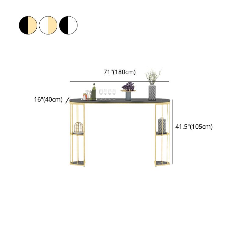 Contemporary Storage Bistro Accent Dining Table Indoor Double Pedestal Patio Bar Table Clearhalo 'Bar Furniture' 'Bar Tables' 'bar_tables' 'furn' 'furn_bar_tables' 'Furniture' 'furniture_bar_tables' 'Kitchen & Dining Furniture' 1200x1200_dbccad8c-52e2-486d-8b54-cadea926bed4
