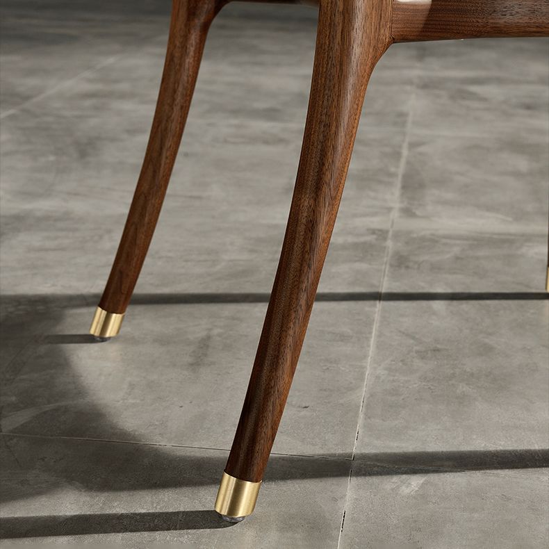 Dining Room Contemporary Walnut Wood Upholstered Solid Back Dining Chair Clearhalo 'Dining Chairs' 'Dining Tables & Seating' 'dining_chair' 'furn' 'furn_dining_chair' 'Furniture' 'Kitchen & Dining Furniture' 1200x1200_dbce751a-4b5a-4639-b630-66b6875e85d5