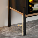 Sideboard Steintüren im Glam -Stil Seitenbrett mit Schränken und Schubladen