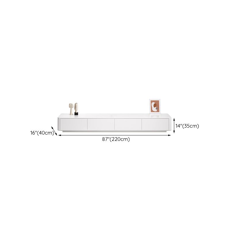 Contemporary White TV Stand Wood Enclosed Storage TV Media Console with Storage Clearhalo 'furn' 'furn_tv_stands_entertainment_centers' 'Furniture' 'Living Room Furniture' 'TV Stands & Entertainment Centers' 'TV Stands & Media Storage Furniture' 'tv_stands_entertainment_centers' 1200x1200_dbcf3ec6-1270-41d3-bb9b-6f5148c10121