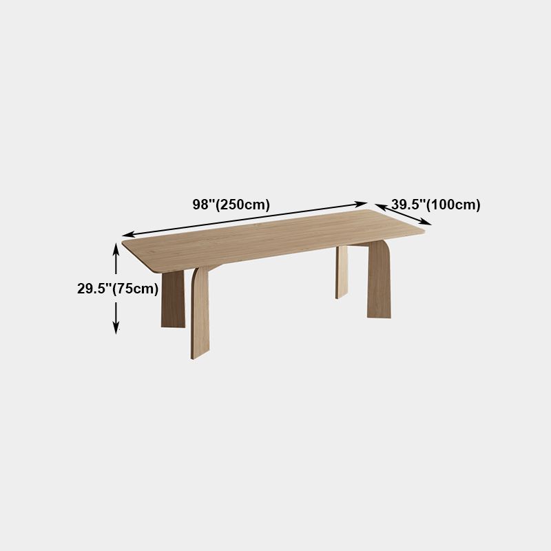 Solid Wood Contemporary Dining Table Rectangular Dining Table with 4 Legs Clearhalo ' dining_table' 'Dining Tables & Seating' 'Dining Tables' 'furn' 'furn_dining_table' 'Furniture' 'furniture_dining_table' 'Kitchen & Dining Furniture' 'kitchen&dining_furn' 'kitchen' 'kitchen_dining_table' 1200x1200_dbcf4195-3342-4167-abe2-713eefc25c0b