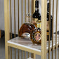 Glam Rectangle Bar Dining Table White Faux Marble Top Iron Indoor Bistro Table with Shelf Clearhalo 'Bar Furniture' 'Bar Tables' 'bar_tables' 'furn' 'furn_bar_tables' 'Furniture' 'furniture_bar_tables' 'Kitchen & Dining Furniture' 1200x1200_dbd0645e-7698-4e72-8863-ffeca29b58e6