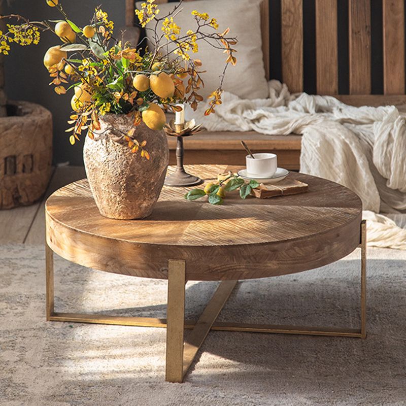 Distressed Wood & Iron Coffee Table French Country Style 1 Single Cocktail Table Clearhalo 'Coffee & Accent Tables' 'Coffee Tables' 'coffee_tables' 'furn' 'furn_coffee_tables' 'Furniture' 'Living Room Furniture' 1200x1200_dbd09df3-90e6-417d-9cf9-14891f72bbdf