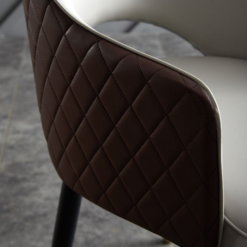 Chaises de salle à manger en faux cuir ouvert