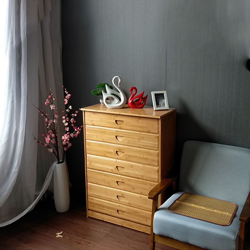 Cofre rectángulo de cofre de acento marrón contemporáneo con cajones de ranuras