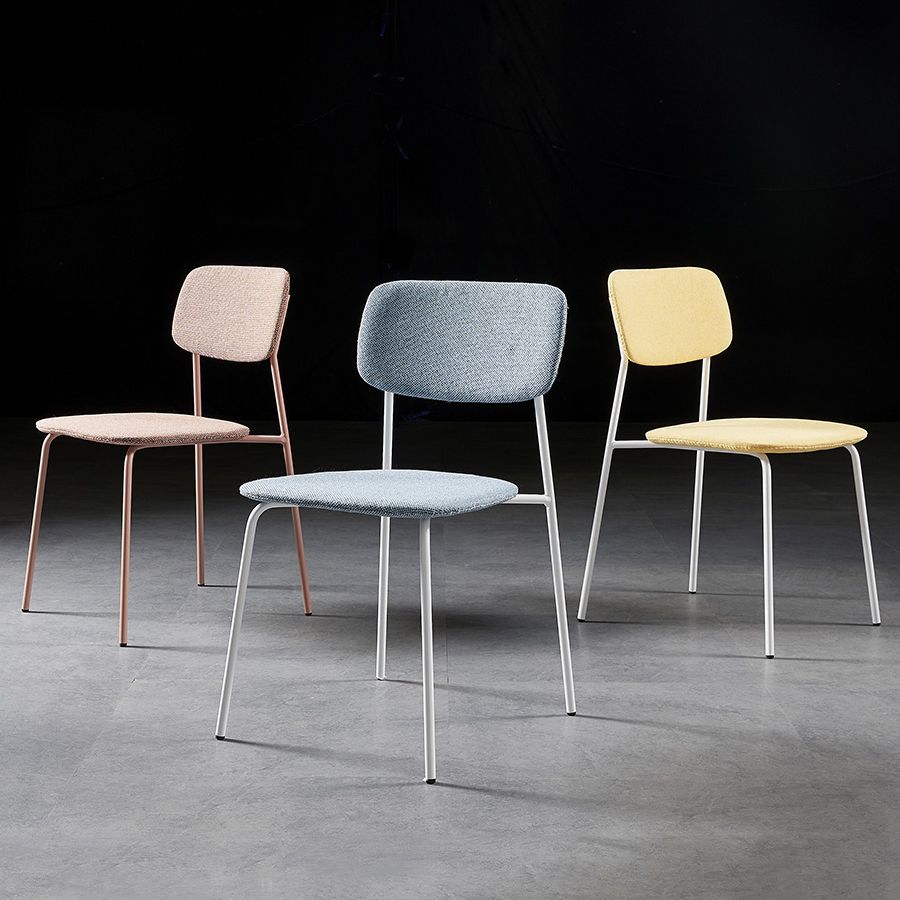 Contemporary Metal Dining Room Chairs Armless Open Back Dining Chair for Home Use Clearhalo ' kitchen&dining_furn' 'Dining Chairs' 'Dining Tables & Seating' 'dining_chair' 'furn' 'furn_dining_chair' 'Furniture' 'furniture_dining_chair' 'Kitchen & Dining Furniture' 'kitchen' 1200x1200_dbd23bb0-3914-489d-a6a6-eb1b8ec1188c