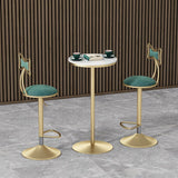 Glam Rotatable Liftable Counter Stool Iron Beauty Shop Bar Stool with Velvet Cushion Clearhalo 'Bar Furniture' 'Bar Stools' 'bar_stools' 'furn' 'furn_bar_stools' 'furniture_bar_stools' 'Kitchen & Dining Furniture' 'kitchen&dining_furn' 'kitchen' 'kitchen_furn' Furniture' 1200x1200_dbd2e8f6-9763-4f1f-a3f8-856200c4481c