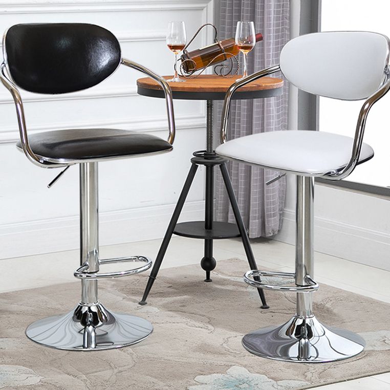 Modern Metal Low Back Bar Stool Armed Adjustable Swivel Bucket Counter Stool Clearhalo 'Bar Furniture' 'Bar Stools' 'bar_stools' 'furn' 'furn_bar_stools' 'furniture_bar_stools' 'Kitchen & Dining Furniture' 'kitchen&dining_furn' 'kitchen' 'kitchen_furn' Furniture' 1200x1200_dbd43d97-20a5-472b-90e4-87fc64f67407