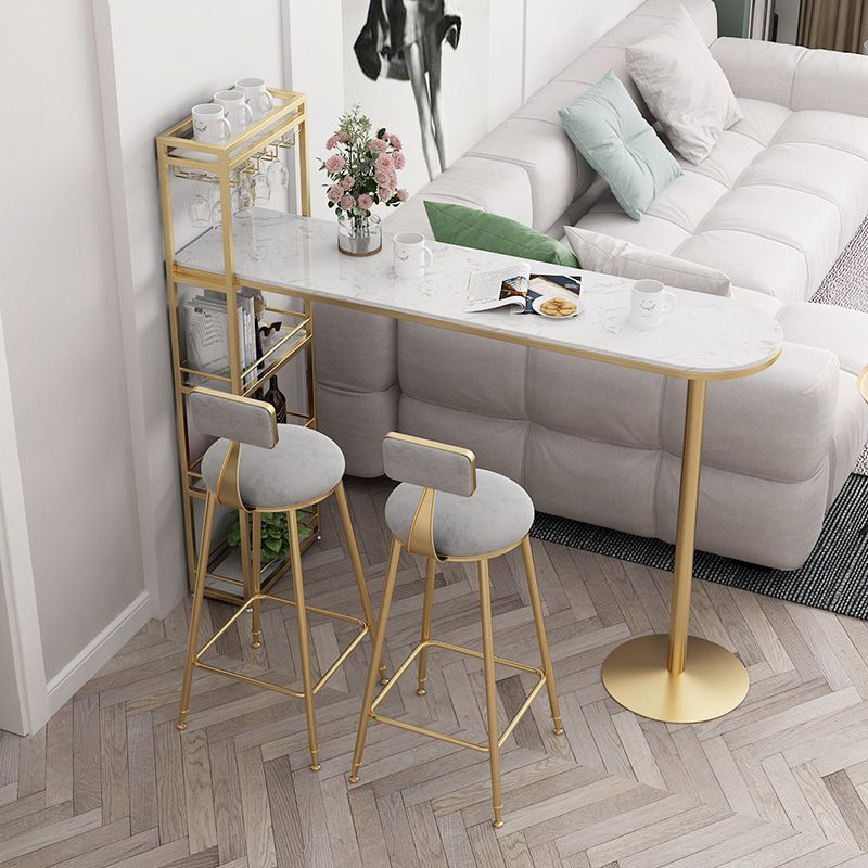 Sgabello da bar moderno per poggiapiedi e sgabello grigio grigio per soggiorno