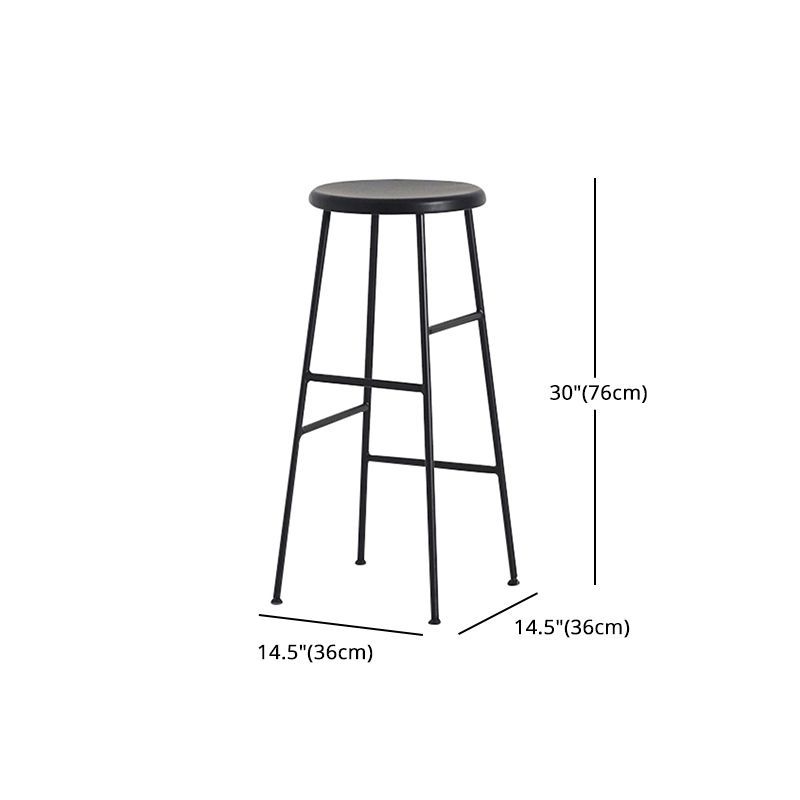 Industrial Iron Backless Barstool Simple Indoor Tall Stool with Square Seat 1 Piece Clearhalo 'Bar Furniture' 'Bar Stools' 'bar_stools' 'furn' 'furn_bar_stools' 'Furniture' 'furniture_bar_stools' 'Kitchen & Dining Furniture' 1200x1200_dbd501b7-79b1-44f6-89f3-42c4af512fc6