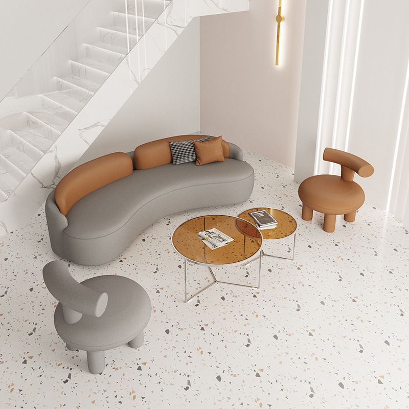 Faux Leather Cushions Back Sofa with Armless for Living Room Clearhalo 'furn' 'furn_sofas' 'Furniture' 'Living Room Furniture' 'Sofa' 'sofas' 1200x1200_dbd60daf-2f2e-4608-a4e6-134cede4dd34