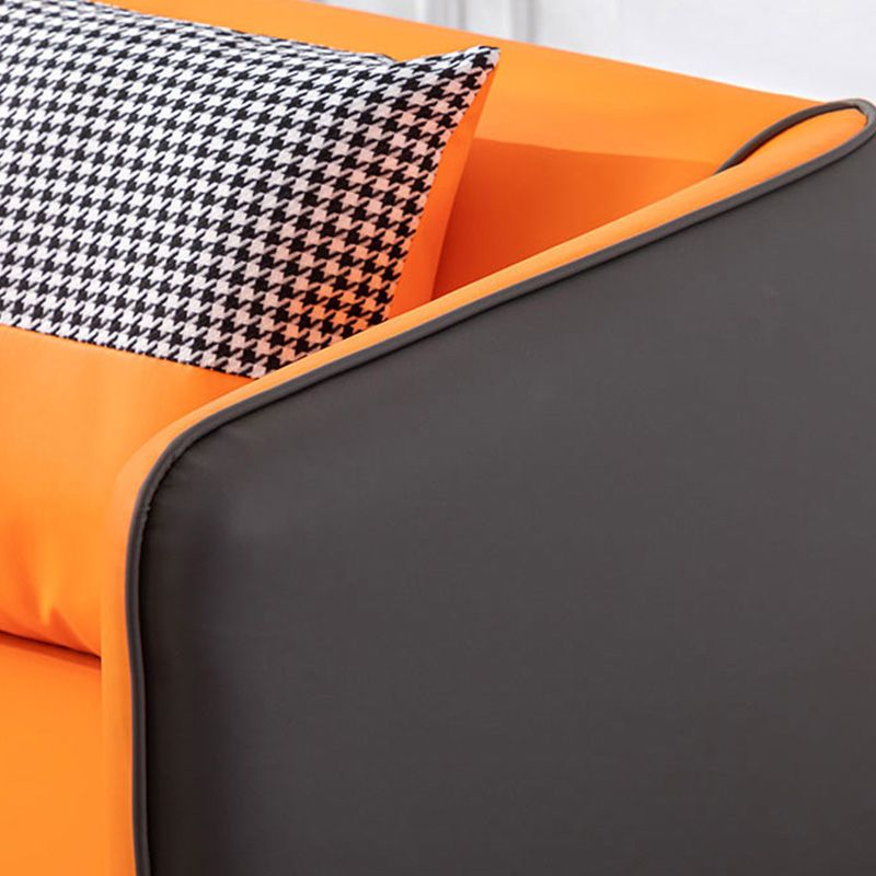 本革ソファ28.74 "d x 28.74" hリビングルーム用のタキシードアームソファ