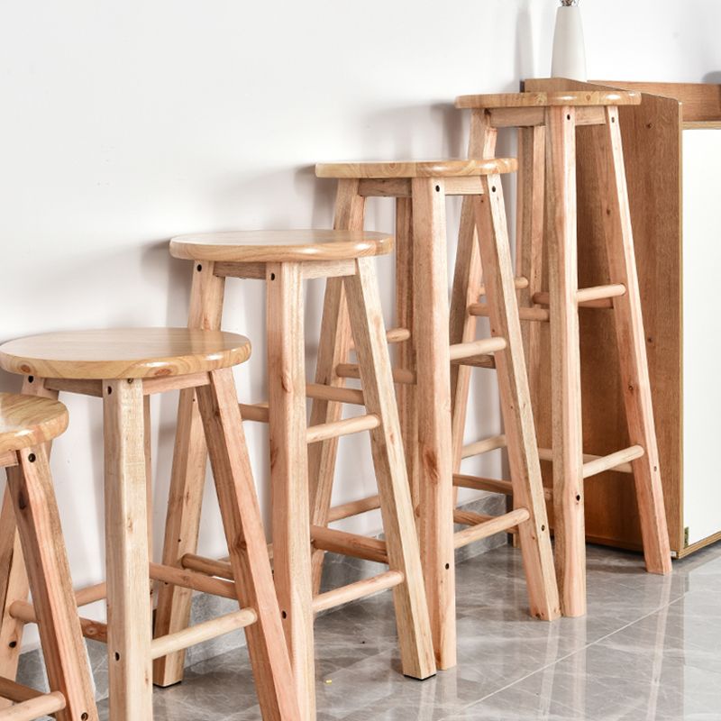 Modern Armless Backless Counter Stool Oak Wood Kitchen Bar Stool with Seat and Pedal Clearhalo 'Bar Furniture' 'Bar Stools' 'bar_stools' 'furn' 'furn_bar_stools' 'Furniture' 'furniture_bar_stools' 'Kitchen & Dining Furniture' 1200x1200_dbd786b4-72f5-4a21-947d-cf1931e1c02d