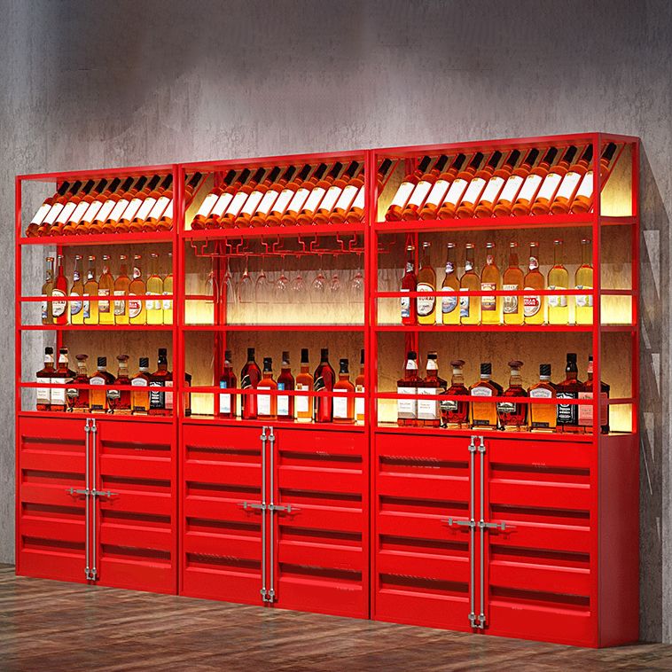 31.5 "L X 9.8" W X 70.9 "H工業用ワインホルダーラックメタルフロアワインラック付き棚付き