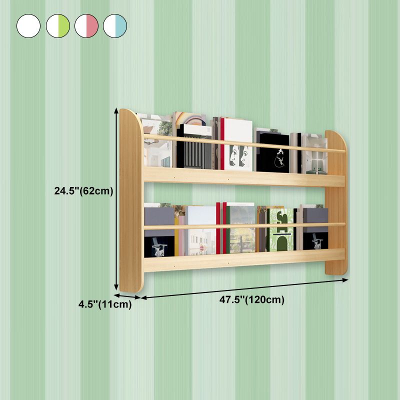 2-Shelf Floating Bookcase Contemporary Style Wood Wall Mounted Book Shelf Clearhalo 'Bookcases' 'furn' 'furn_bookcases' 'Furniture' 'furniture_bookcases' 'kitchen' 'kitchen_bookcases' 'Living Room Furniture' 'Office Furniture' 1200x1200_dbdce9f8-13d3-48d9-9d74-902110212146