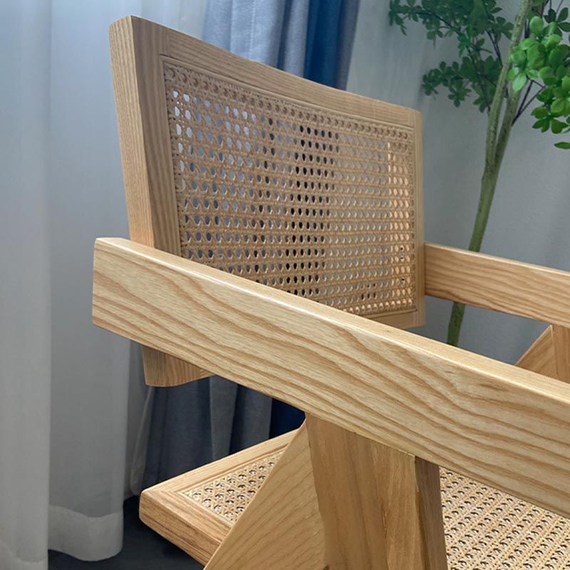 Chaise de bras à manger en bois massif