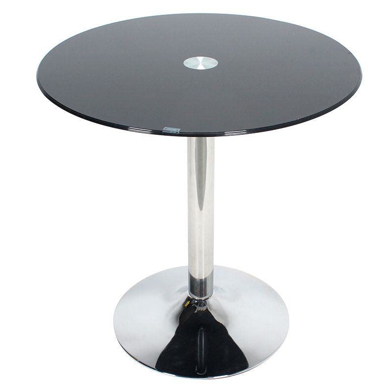 Round Tulip Base Contemporary Dining Table Three-Color Fixed Table of Glass Clearhalo ' dining_table' 'Dining Tables & Seating' 'Dining Tables' 'furn' 'furn_dining_table' 'Furniture' 'furniture_dining_table' 'Kitchen & Dining Furniture' 'kitchen&dining_furn' 'kitchen' 'kitchen_dining_table' 1200x1200_dbdf2729-886b-4279-8803-9a2c3057e8d5