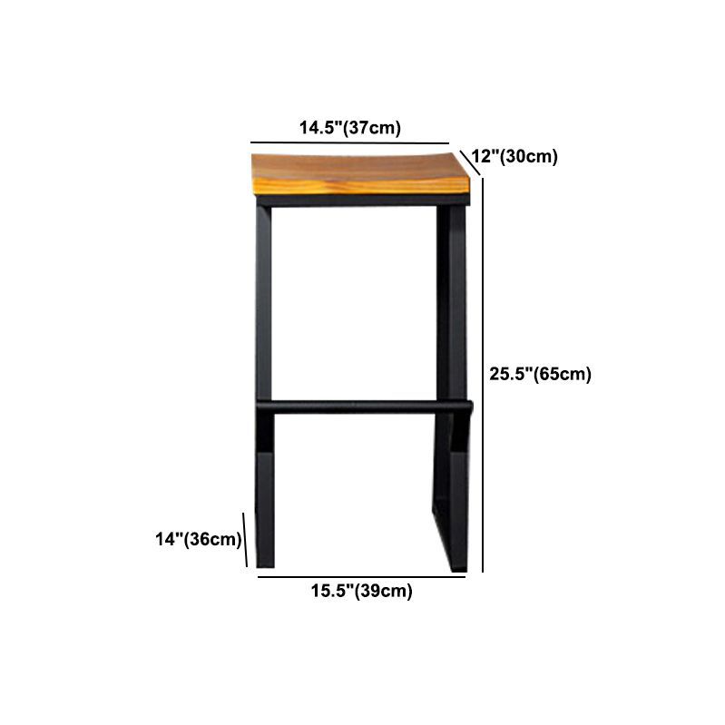 Industrial Square Counter & Bar Stool Metal Natural Counter Height Stool for Cafe Clearhalo 'Bar Furniture' 'Bar Stools' 'bar_stools' 'furn' 'furn_bar_stools' 'Furniture' 'Kitchen & Dining Furniture' 1200x1200_dbdf9b92-fe4a-46a0-8cdc-98fd5c420190