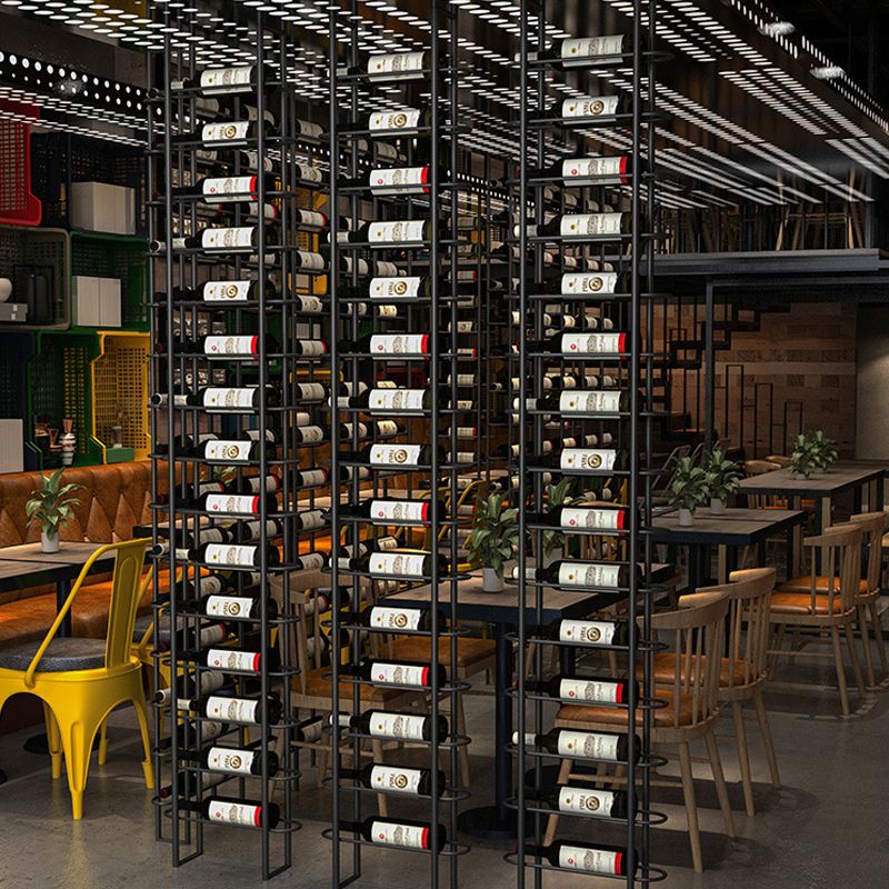 Floor Industrial Wine Rack Bottle Black Iron Bottle Holder for Bar Clearhalo 'furn' 'furn_wine_racks' 'Furniture' 'Kitchen & Dining Furniture' 'Wine Racks' 'wine_racks' 1200x1200_dbdfb554-cee8-4b14-89d8-d299e439f519